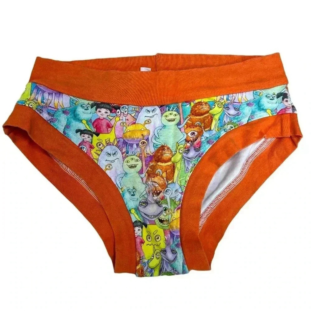 Handmade Monsters Inc. Boo Briefs Undies | Organic Cotton Underwear | XS